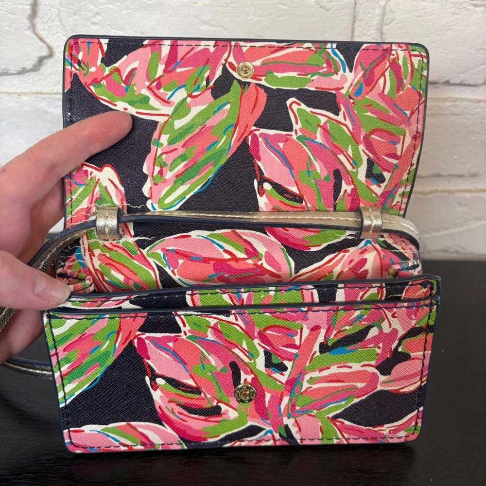 Lilly‎ Pulitzer It's A Date Crossbody Bg Clutch Removable Strap Floral Print